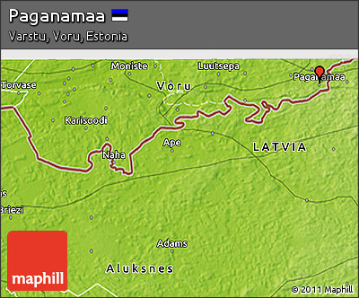 Physical 3D Map of Paganamaa