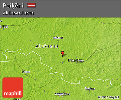 Physical 3D Map of Paiķēni