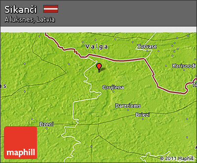 Physical 3D Map of Sikanči
