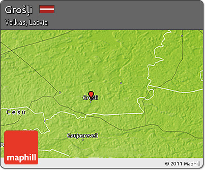 Physical 3D Map of Grošļi