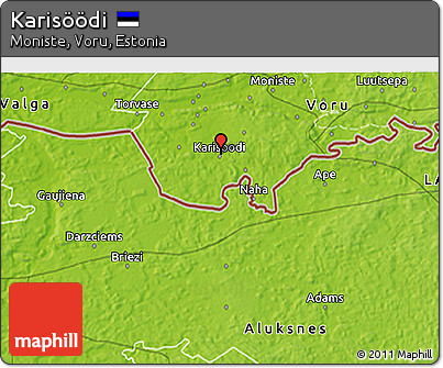 Physical 3D Map of Karisöödi