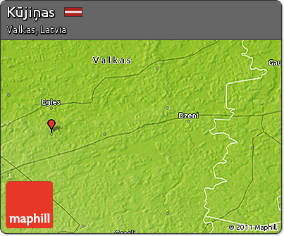 Physical 3D Map of Kūjiņas