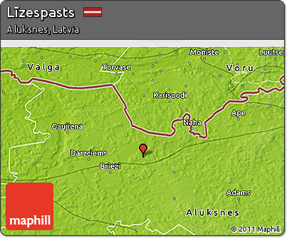 Physical 3D Map of Līzespasts