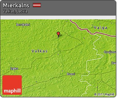 Physical 3D Map of Mierkalns