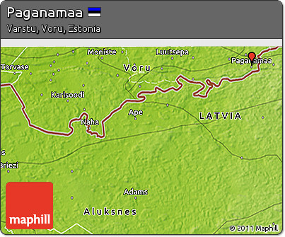 Physical 3D Map of Paganamaa