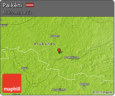 Physical 3D Map of Paiķēni