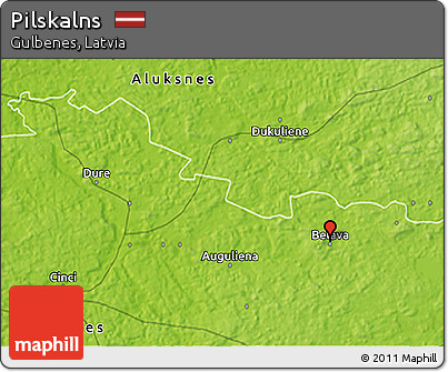 Physical 3D Map of Pilskalns
