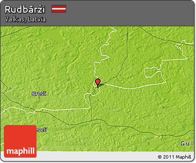 Physical 3D Map of Rudbārži