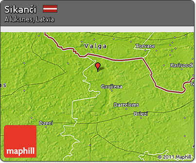 Physical 3D Map of Sikanči