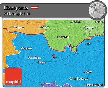 Political 3D Map of Līzespasts