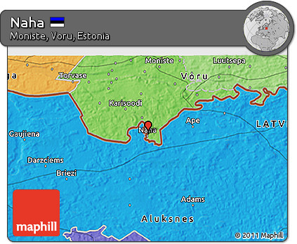 Political 3D Map of Naha