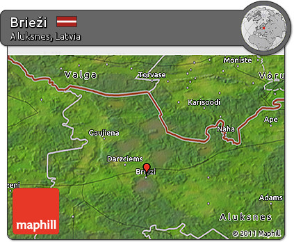 Satellite 3D Map of Brieži