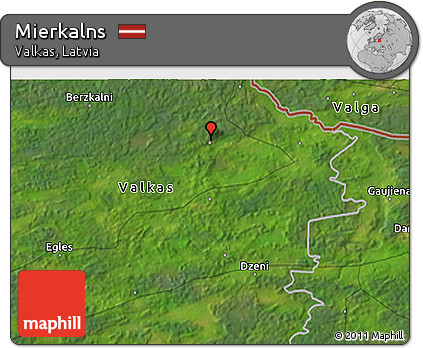 Satellite 3D Map of Mierkalns