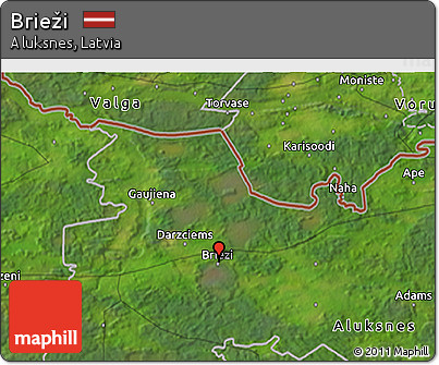 Satellite 3D Map of Brieži