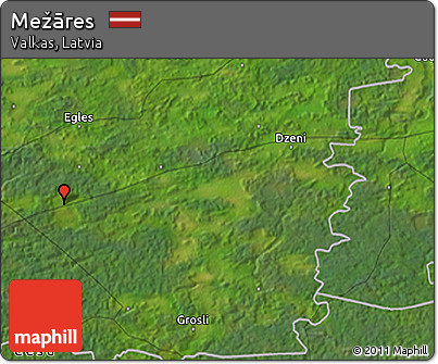 Satellite 3D Map of Mežāres