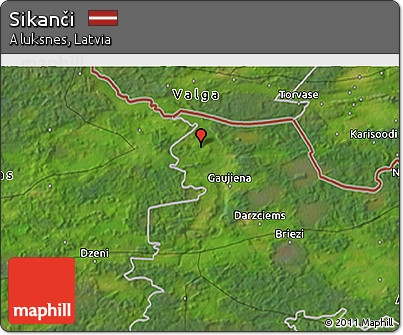 Satellite 3D Map of Sikanči