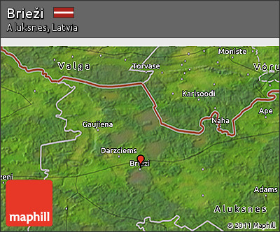Satellite 3D Map of Brieži