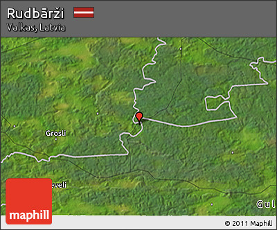 Satellite 3D Map of Rudbārži