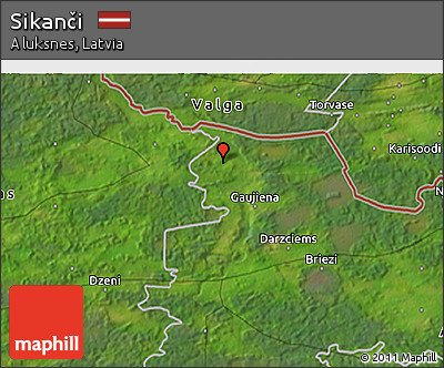 Satellite 3D Map of Sikanči