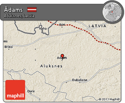 Shaded Relief 3D Map of Ādams