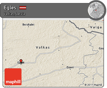 Shaded Relief 3D Map of Egles