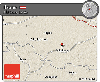 Shaded Relief 3D Map of Ilzene