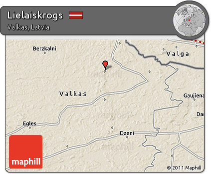 Shaded Relief 3D Map of Lielaiskrogs