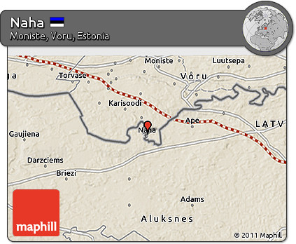 Shaded Relief 3D Map of Naha
