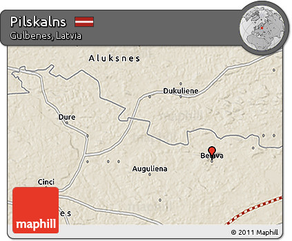 Shaded Relief 3D Map of Pilskalns