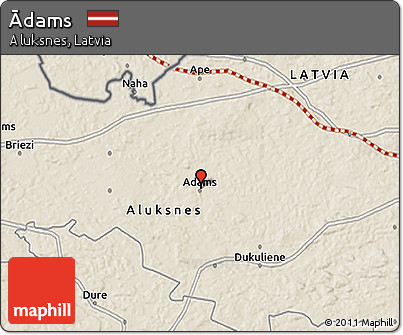 Shaded Relief 3D Map of Ādams