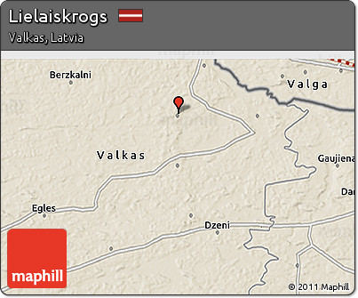 Shaded Relief 3D Map of Lielaiskrogs