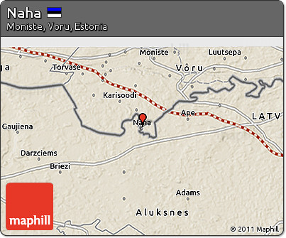 Shaded Relief 3D Map of Naha