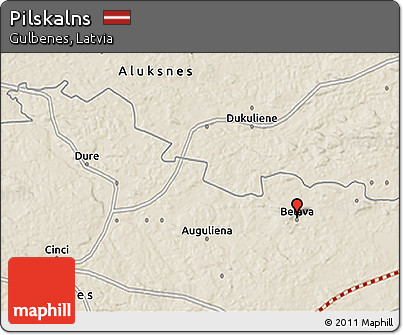 Shaded Relief 3D Map of Pilskalns