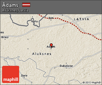 Shaded Relief 3D Map of Ādams