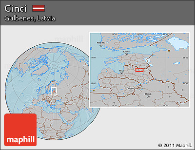 Gray Location Map of Cinci, hill shading