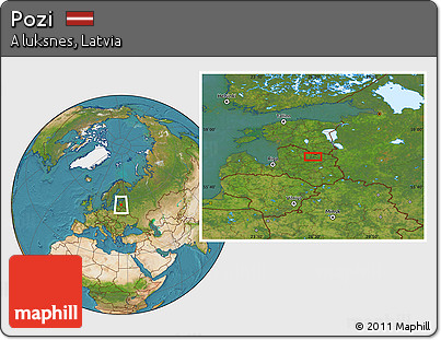 Satellite Location Map of Pozi