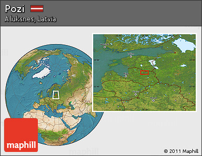Satellite Location Map of Pozi