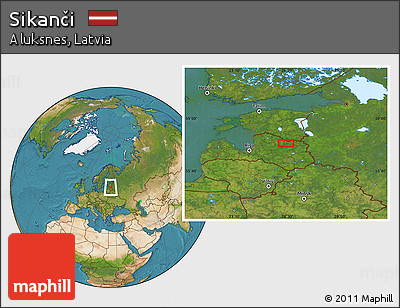 Satellite Location Map of Sikanči