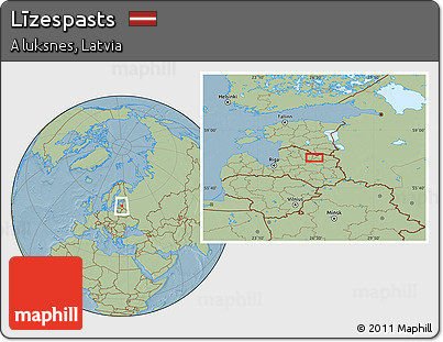 Savanna Style Location Map of Līzespasts, hill shading