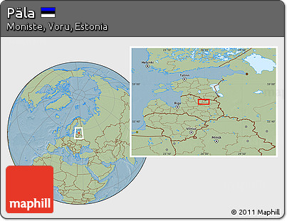 Savanna Style Location Map of Päla, hill shading