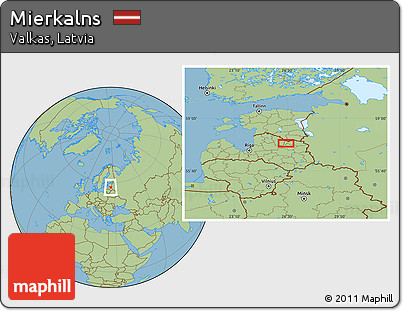 Savanna Style Location Map of Mierkalns