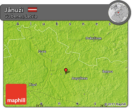 Physical Map of Jānuži