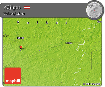 Physical Map of Kūjiņas