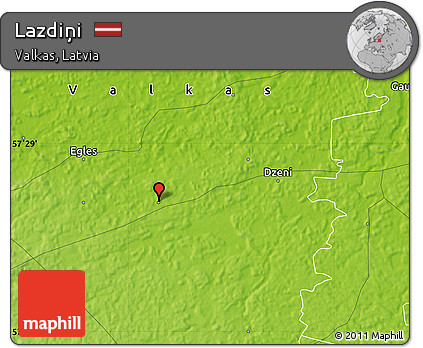 Physical Map of Lazdiņi