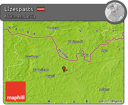 Physical Map of Līzespasts