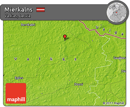 Physical Map of Mierkalns