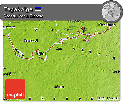 Physical Map of Tagakolga