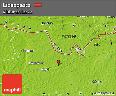 Physical Map of Līzespasts