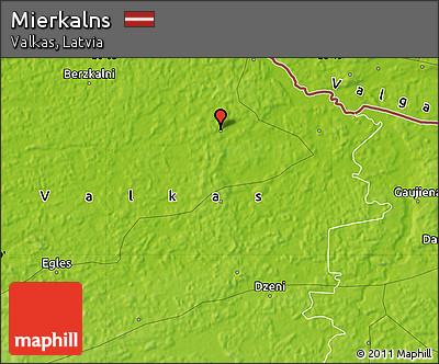 Physical Map of Mierkalns