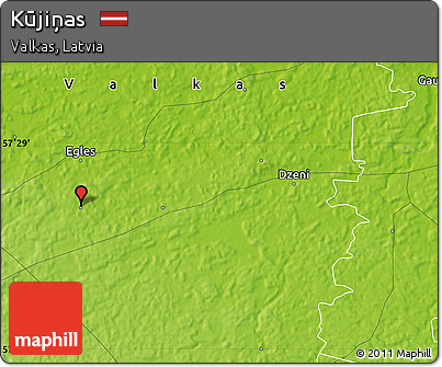 Physical Map of Kūjiņas